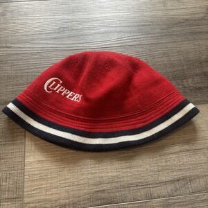 Vintage Y2K Nike Los Angeles Clippers Bucket Hat L/XL 83R Red